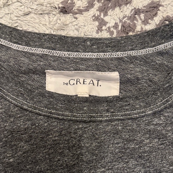 THE GREAT. Gray Long Sleeve Tee - Picture 3 of 4